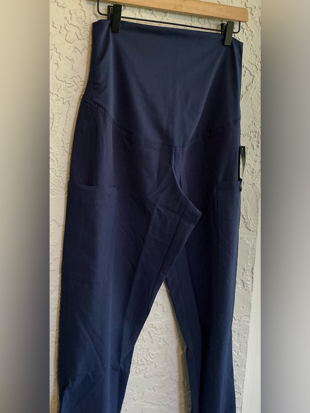 Med Couture Maternity Navy Blue Jogger Scrub Bottoms - Picture 6 of 10